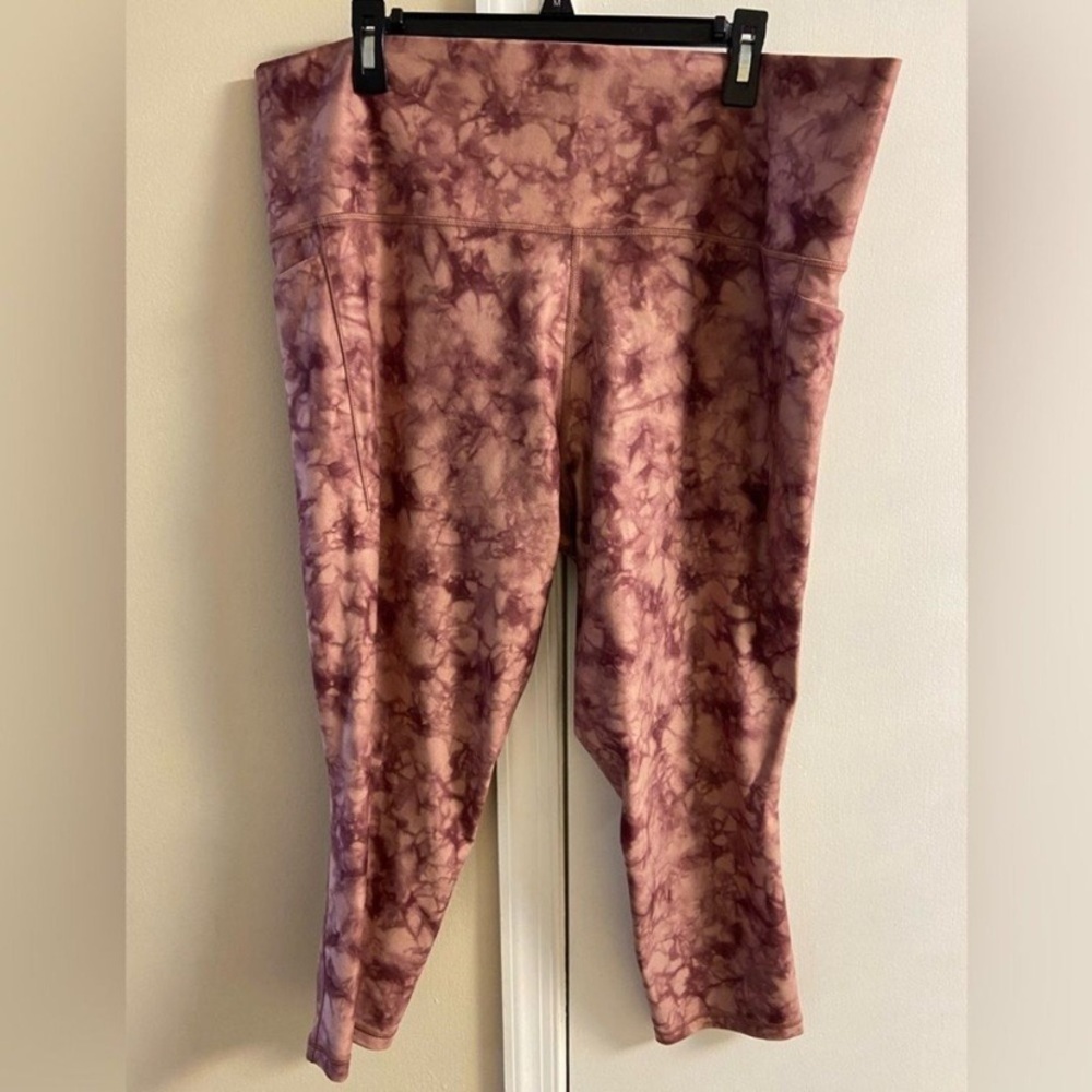 Athleta  Tie-Dye Leggings ankle length wiyy they pockets 3X